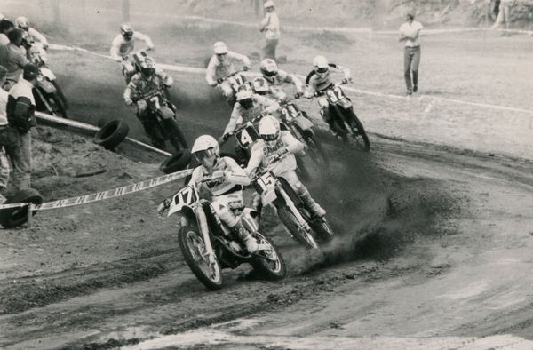 Kouvola SM 125cc 1989 no.17 K.Immonen, no.15 S.Niemi, no.4 P.Kytölä, no.23. A.Nevala, no.32T.Nurmi, no.7. T.Räikkönen